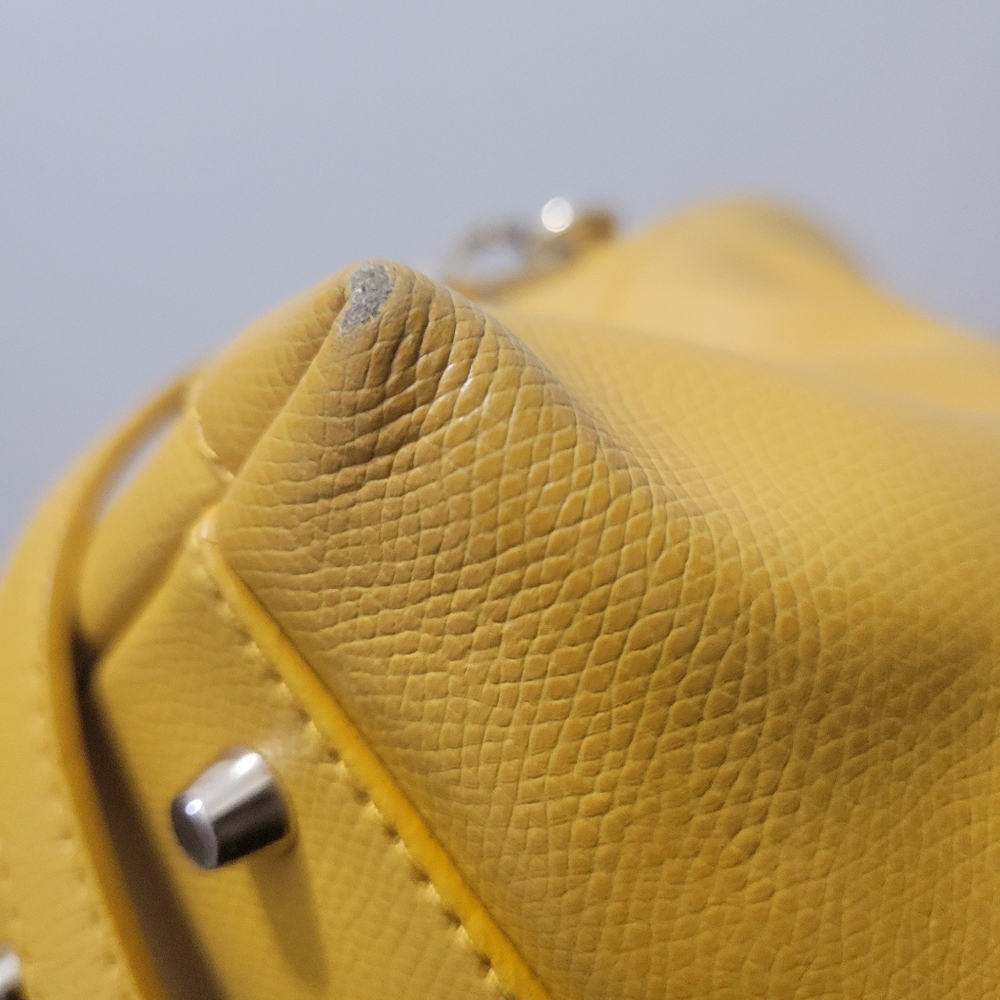 Furla Leather Mustard Dual Strap Handbag With Crossbody Strap - Picture 16 of 16